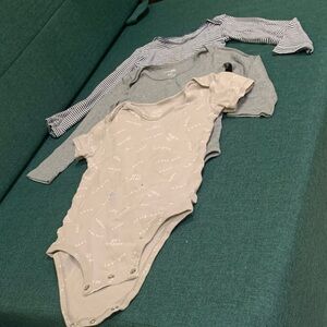 Carter's Gray and Cream Bodysuit Set